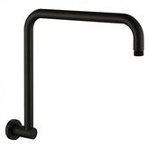 Fienza Squareline Round Fixed Shower Arm - Matte Black